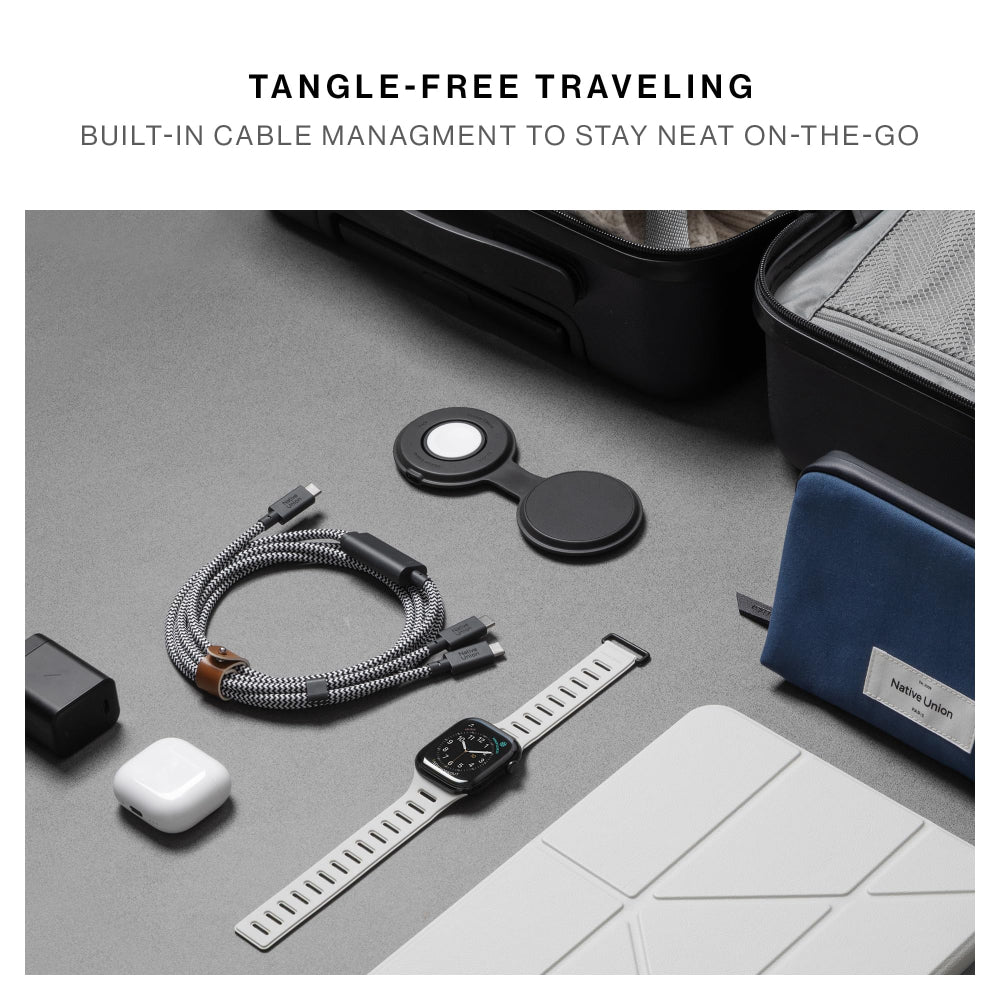 Native Union Belt Cable USB-C to USB-C 2m, 140W Fast Charging, Braided Power Delivery Cable for Laptop Tablet Smartphone, Zebra