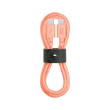 Native Union Belt Cable USB-C to USB-C 1.2m, Fast Charging Cable with Integrated Strap, for iPhones, iPad, Samsung, and USB-C devices, Apricot Crush
