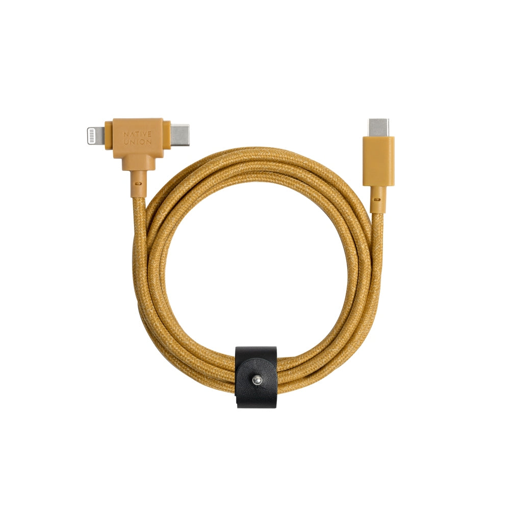 NATIVE UNION Belt USB-C to Duo (C and Lightning) Cable 1.8M - Kraft