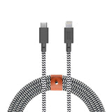 NATIVE UNION Belt USB-C to Lightning Charging Cable - 3M - Zebra