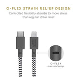 NATIVE UNION Belt USB-C to Lightning Charging Cable - 3M - Zebra