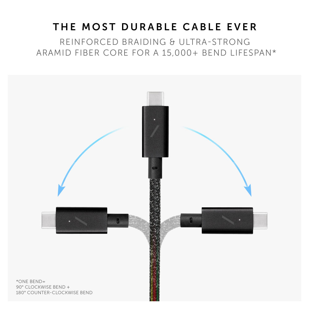 كابل شحن NATIVE UNION Belt Pro USB-C إلى USB-C بقوة 240 واط - 2.4 متر - لون كوزموس