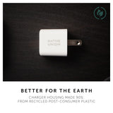 Native Union Fast GaN Charger PD 30W| USB-C Ultra Portable charger, Drop Protection, Great for Travel, Multi Plugs (EU/UK/US) for Apple iPhone, iPads, MacBook Air, Android, Samsung - Black