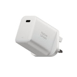 Native Union Fast GaN Charger PD 45W| USB-C Port Hi-Speed Wall Charger, Slim Lightweight, for Apple MacBook, iPad, iPhone, Android Phones, Tablets , Laptops - UK 3-Pin White