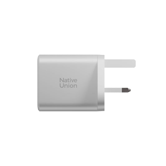 Native Union Fast GaN Charger PD 45W| USB-C Port Hi-Speed Wall Charger, Slim Lightweight, for Apple MacBook, iPad, iPhone, Android Phones, Tablets , Laptops - UK 3-Pin White