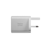 Native Union Fast GaN Charger PD 45W| USB-C Port Hi-Speed Wall Charger, Slim Lightweight, for Apple MacBook, iPad, iPhone, Android Phones, Tablets , Laptops - UK 3-Pin White