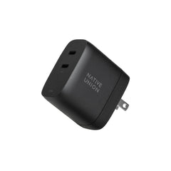 NATIVE UNION Fast GaN Charger PD 67W 2x USB-C Charger Multi Plugs - Black