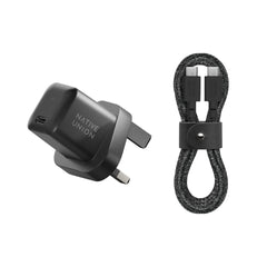 NATIVE UNION Bundle Fast GaN Charger 30W & 1.2M C To C Cable Black Cosmos