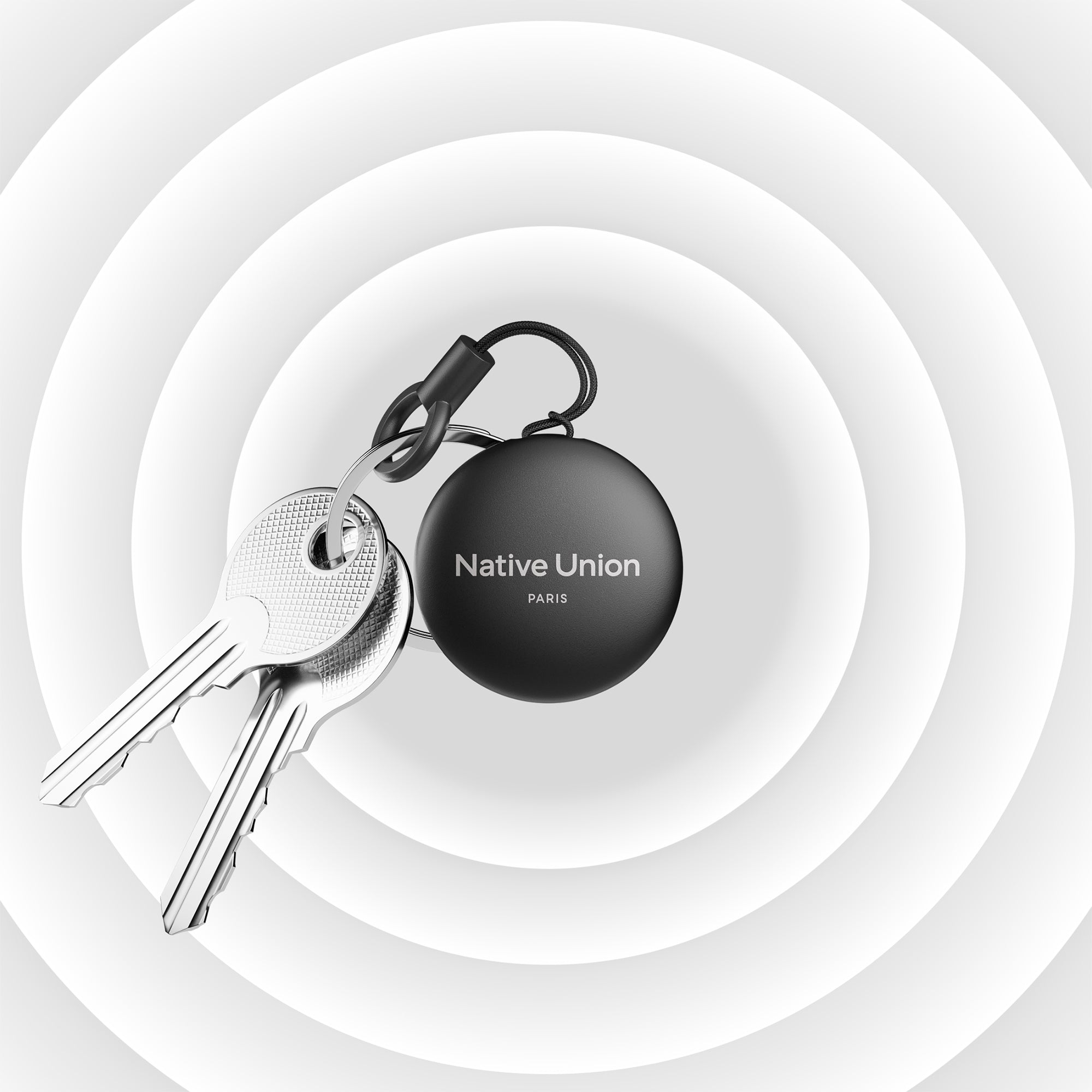 Native Union Find My Find It Tag, Apple Find My Tracker, Travel-Essential, Real-Time Alert, No Charging, 1 Year Battery Life, Replaceable CR2032, Long Range 50m, Works w/ iPhones & iPads, Black