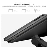 Native Union Desk Laptop Stand| Sleek Home Laptop Stand, Promotes Good Posture, Adjustable Height up to 60cm, Base Tray for Essentials, Metal Finish, for Apple MacBooks, Laptops, Tablets - Sandstone