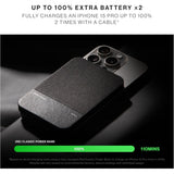Native Union (RE) Classic Power Bank 10000mAh| Slim Magnetic Power Bank, Fast 15W Qi2 Wireless Charging, Leather Finish, for Apple iPhone 16/15/14/13/12 Pro/Pro Max/Plus MagSafe Compatible - Black