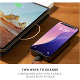 Native Union (RE) Classic Power Bank 10000mAh| Slim Magnetic Power Bank, Fast 15W Qi2 Wireless Charging, Leather Finish, for Apple iPhone 16/15/14/13/12 Pro/Pro Max/Plus MagSafe Compatible - Black