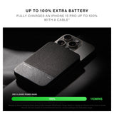 Native Union (RE) Classic Power Bank 5000mAh| Slimmest Magnetic Power Bank, Fast 15W Wireless Charging, Leather Finish, for Apple iPhone 15/14/13/12 Pro/Pro Max/Plus/Mini, MagSafe Compatible - Black
