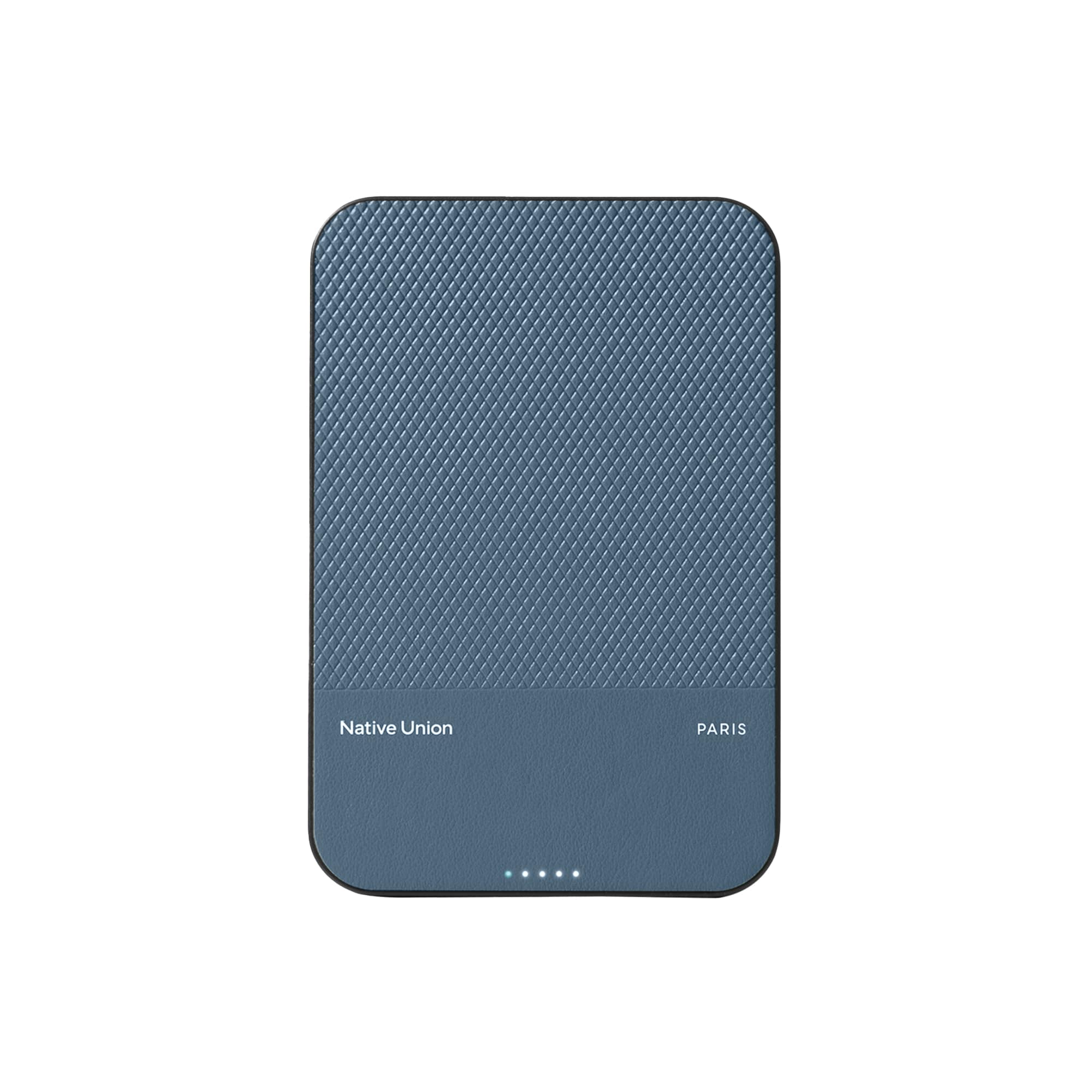 Native Union (RE) Classic Power Bank 5000mAh| Slim Magnetic Power Bank, Fast 15W Qi2 Wireless Charging, Leather Finish, for Apple iPhone 16/15/14/13/12 Pro/Pro Max/Plus MagSafe Compatible - Navy