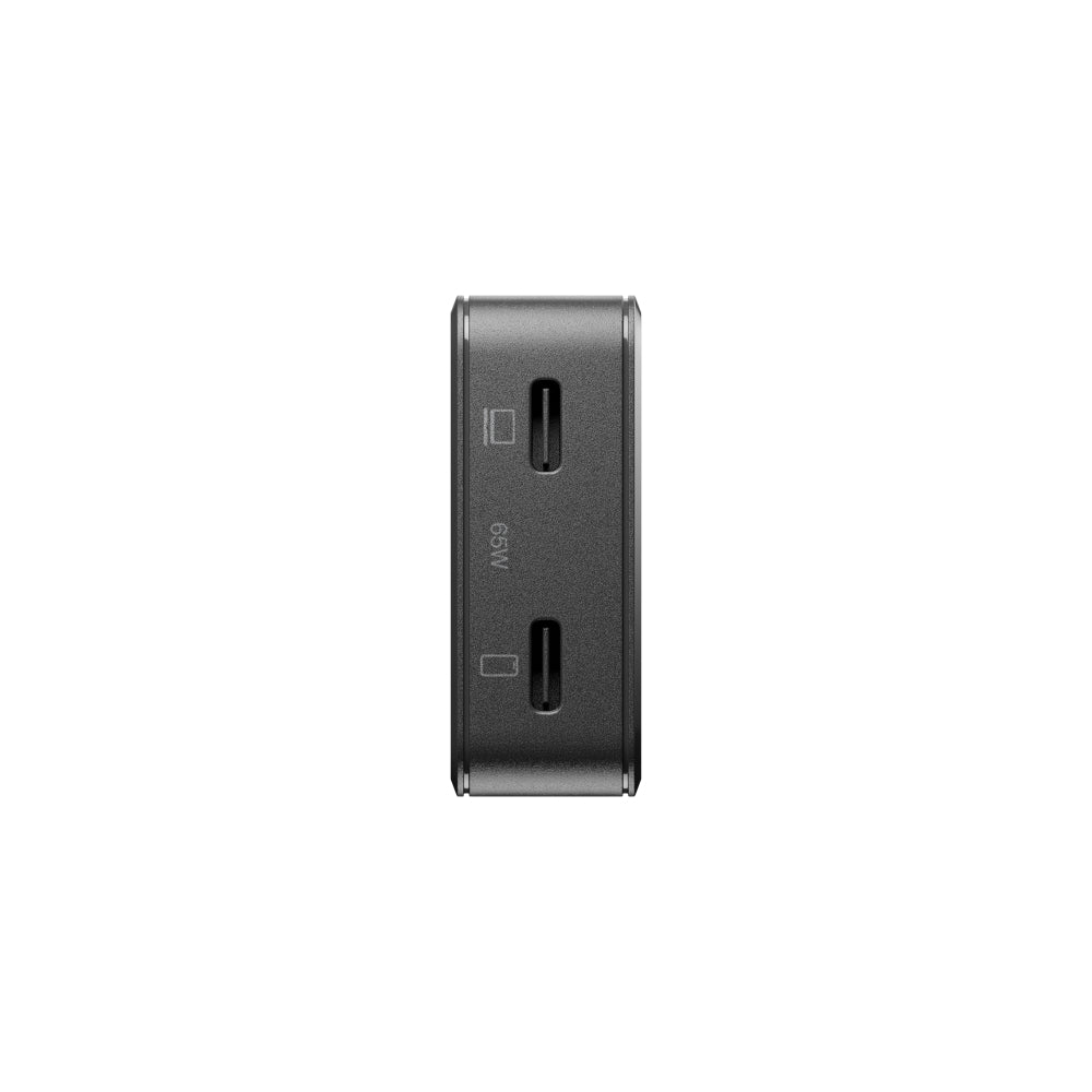 Native Union Pocket GaN Charger PD 65W USB-C Dual Port Fast Charger, Ultra-Slim Travel Wall Adapter for Laptop, Tablet & Phone, Power Delivery GaN Charging, Compact Pocket Design (EU Plug) - Black