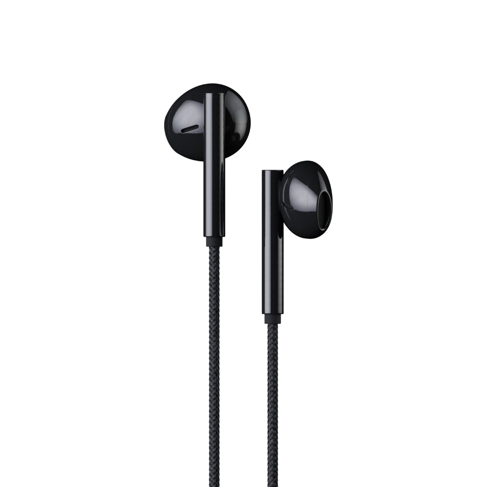 Native Union Wired Buds USB-C Earbuds with Magnetic Organizer, Tangle-Free Braided Cable, In-Line Microphone and Remote, Rich Balanced Sound, Phone Stand, Compatible with USB-C Devices, Black