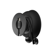 Native Union Wired Buds USB-C Earbuds with Magnetic Organizer, Tangle-Free Braided Cable, In-Line Microphone and Remote, Rich Balanced Sound, Phone Stand, Compatible with USB-C Devices, Black