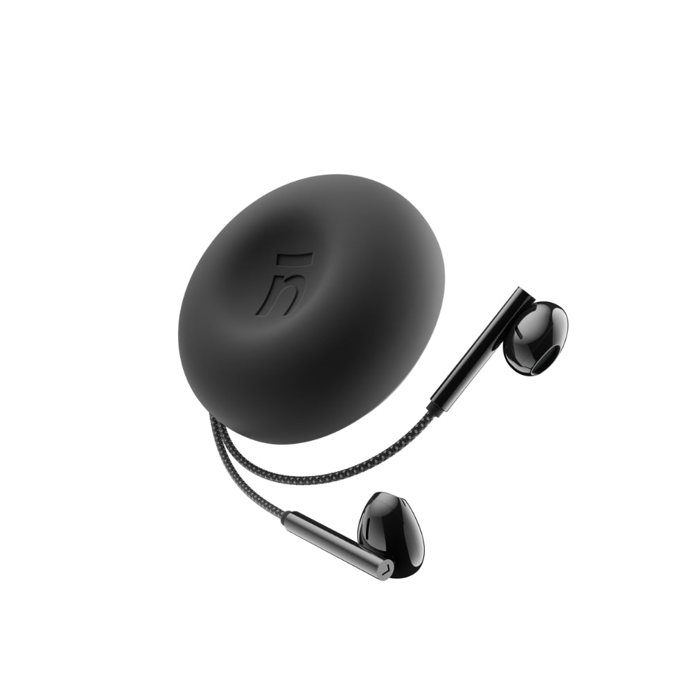 Native Union Wired Buds USB-C Earbuds with Magnetic Organizer, Tangle-Free Braided Cable, In-Line Microphone and Remote, Rich Balanced Sound, Phone Stand, Compatible with USB-C Devices, Black