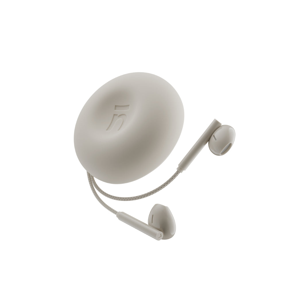 Native Union Wired Buds USB-C Earbuds with Magnetic Organizer, Tangle-Free Braided Cable, In-Line Microphone and Remote, Rich Balanced Sound, Phone Stand, Compatible with USB-C Devices, Sandstone