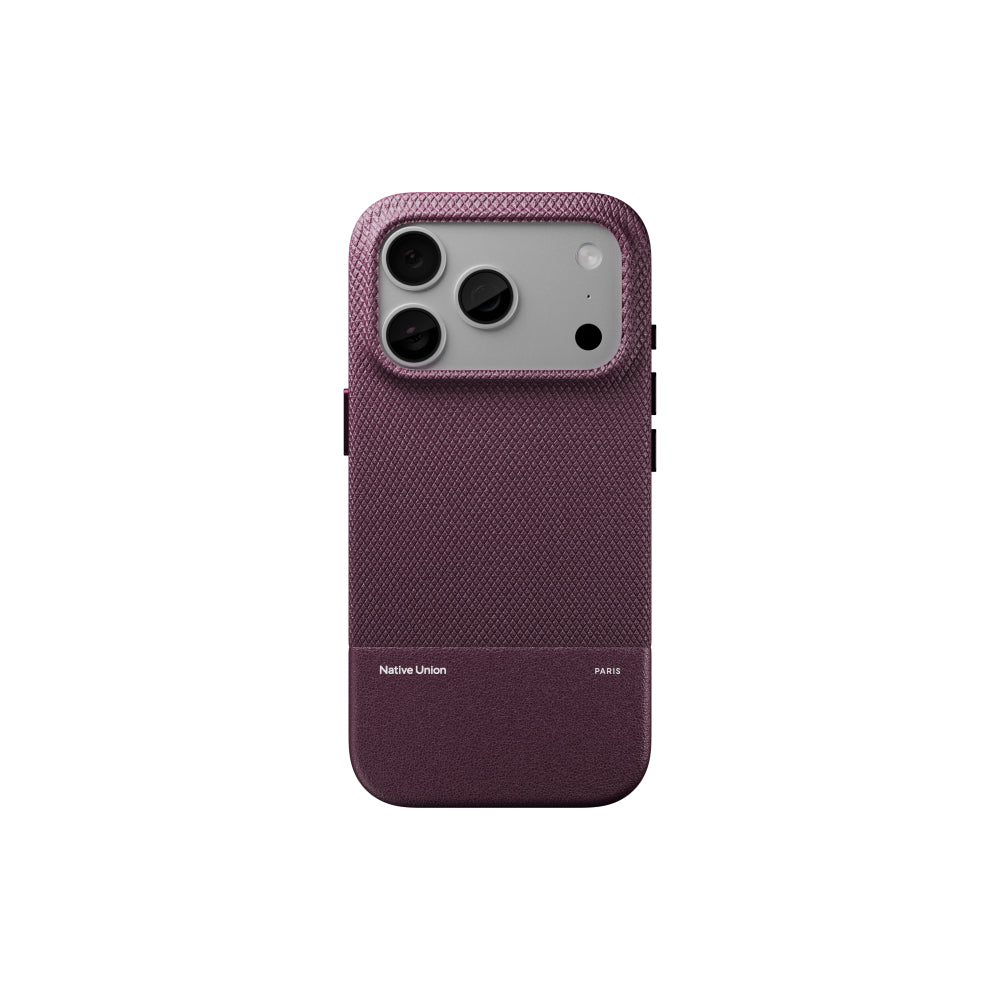 Native Union iPhone 18 Pro MagSafe Case RE CLASSIC, 6-Ft Drop Protection Premium Leather Cover Case, Slim & Thin, Raised Camera Bezel, Wireless Charging Compatible, Burgundy