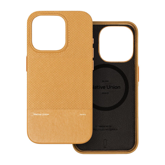 Native Union (RE)Classic Leather Case w/ Magsafe for Apple iPhone 16 Pro 6.3" 2024| Italian Leather from Recycled Materials, 6-Ft Drop & Scratch Protection, Raised Edges, Wireless Charging - Kraft