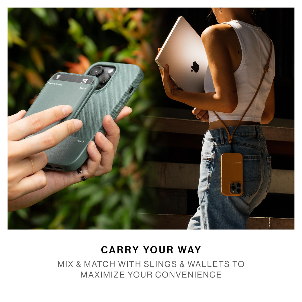 Native Union (RE)Classic Leather Case w/ Magsafe for Apple iPhone 16 Pro 6.3" 2024| Italian Leather from Recycled Materials, 6-Ft Drop & Scratch Protection, Raised Edges, Wireless Charging - Navy