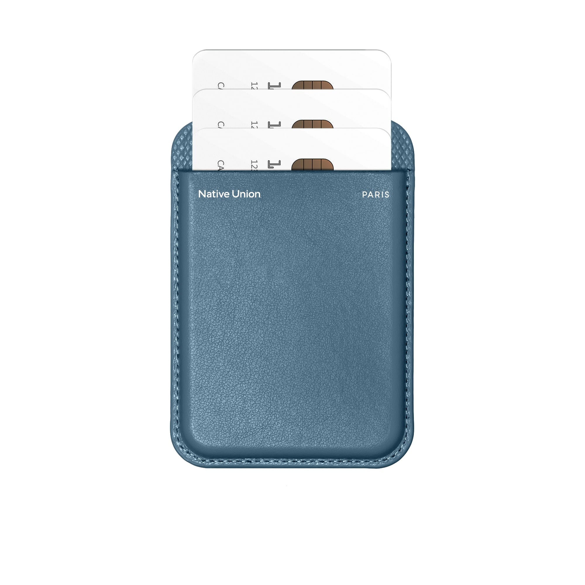 Native Union Card Wallet MagSafe Re Classic, Card Wallet for Men Women, Leather Wallet 3x Cards Slot, Light Slim Safe Strong Magnet, for iPhone 17/16/15/14/13/12 & Compatible phones & Cases, Navy