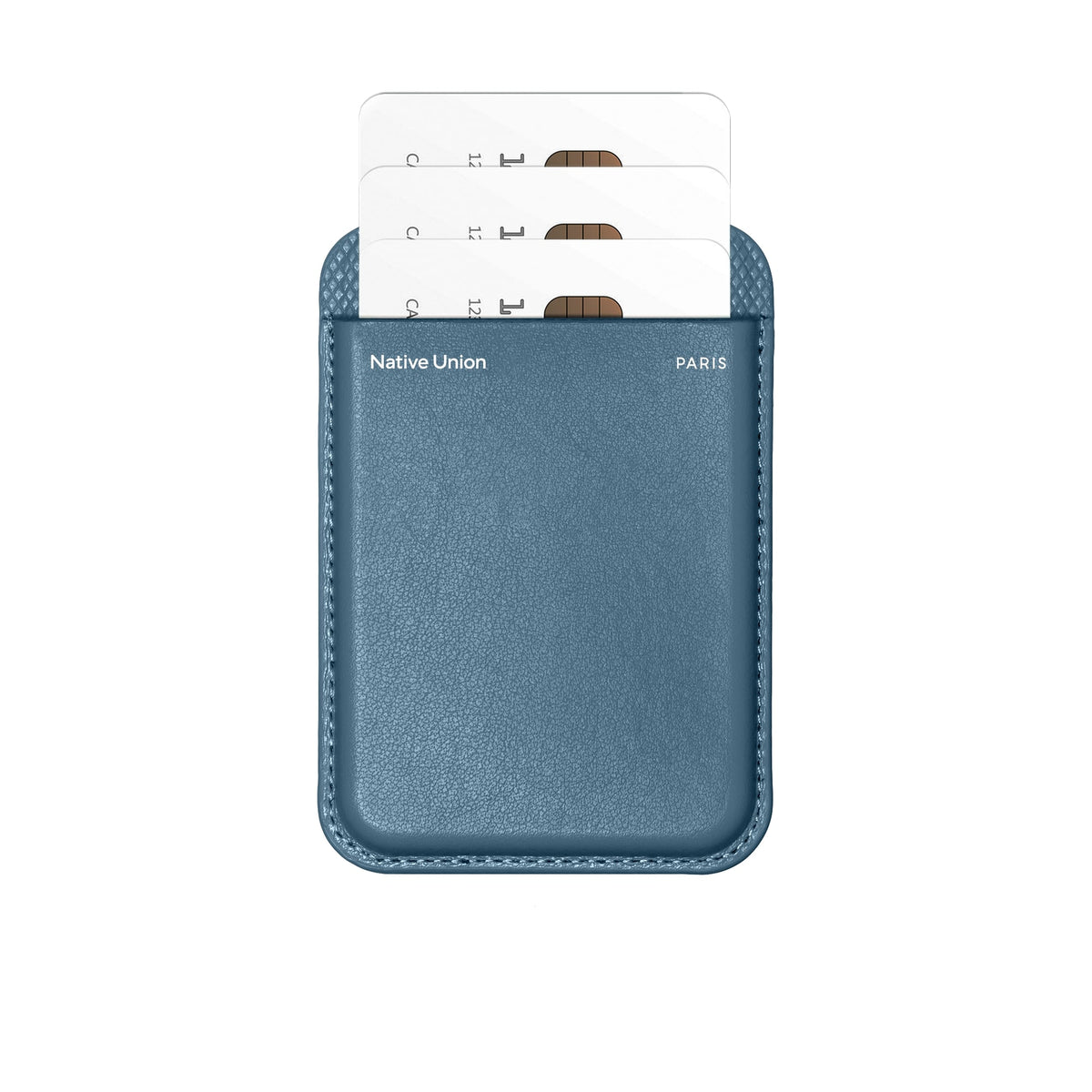 Native Union Card Wallet MagSafe Re Classic, Card Wallet for Men Women, Leather Wallet 3x Cards Slot, Light Slim Safe Strong Magnet, for iPhone 17/16/15/14/13/12 & Compatible phones & Cases, Navy
