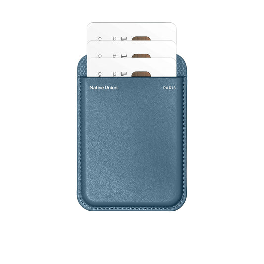 Native Union Card Wallet MagSafe Re Classic, Card Wallet for Men Women, Leather Wallet 3x Cards Slot, Light Slim Safe Strong Magnet, for iPhone 17/16/15/14/13/12 & Compatible phones & Cases, Navy