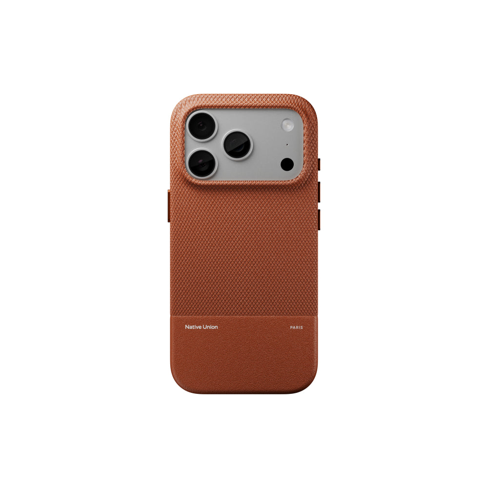 Native Union iPhone 18 Pro MagSafe Case RE CLASSIC, 6-Ft Drop Protection Premium Leather Cover Case, Slim & Thin, Raised Camera Bezel, Wireless Charging Compatible, Tan