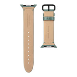 Native Union (Re)Classic Band for Apple Watch Ultra / 42 / 44 / 45mm models- Elegant Textured Leather Band, Comfortable All-Day Wear, Eco-Friendly, Stain Resistant, Secure Attachment - Slate Green