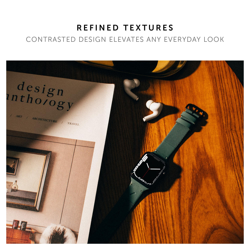 Native Union (Re)Classic Band for Apple Watch Ultra / 42 / 44 / 45mm models- Elegant Textured Leather Band, Comfortable All-Day Wear, Eco-Friendly, Stain Resistant, Secure Attachment - Kraft