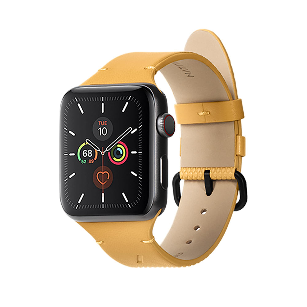 Native Union (Re)Classic Band for Apple Watch Ultra / 42 / 44 / 45mm models- Elegant Textured Leather Band, Comfortable All-Day Wear, Eco-Friendly, Stain Resistant, Secure Attachment - Kraft