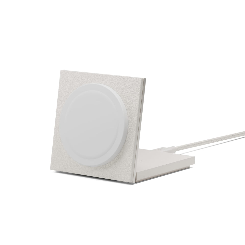 Native Union Rise Magnetic Wireless Charger| Foldable 15W Qi2 Fast Charging Stand/Pod, for Apple iPhone 16/15/14/13/12 Pro/Pro Max/Plus MagSafe, Wireless Charging Compatible Devices - Sandstone