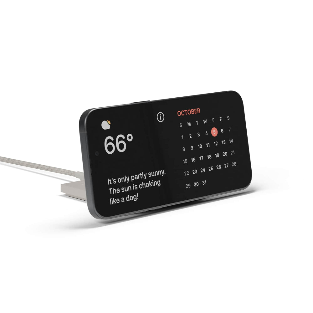 Native Union Rise Magnetic Wireless Charger| Foldable 15W Qi2 Fast Charging Stand/Pod, for Apple iPhone 16/15/14/13/12 Pro/Pro Max/Plus MagSafe, Wireless Charging Compatible Devices - Sandstone
