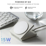 Native Union Rise Magnetic Wireless Charger| Foldable 15W Qi2 Fast Charging Stand/Pod, for Apple iPhone 16/15/14/13/12 Pro/Pro Max/Plus MagSafe, Wireless Charging Compatible Devices - Sandstone