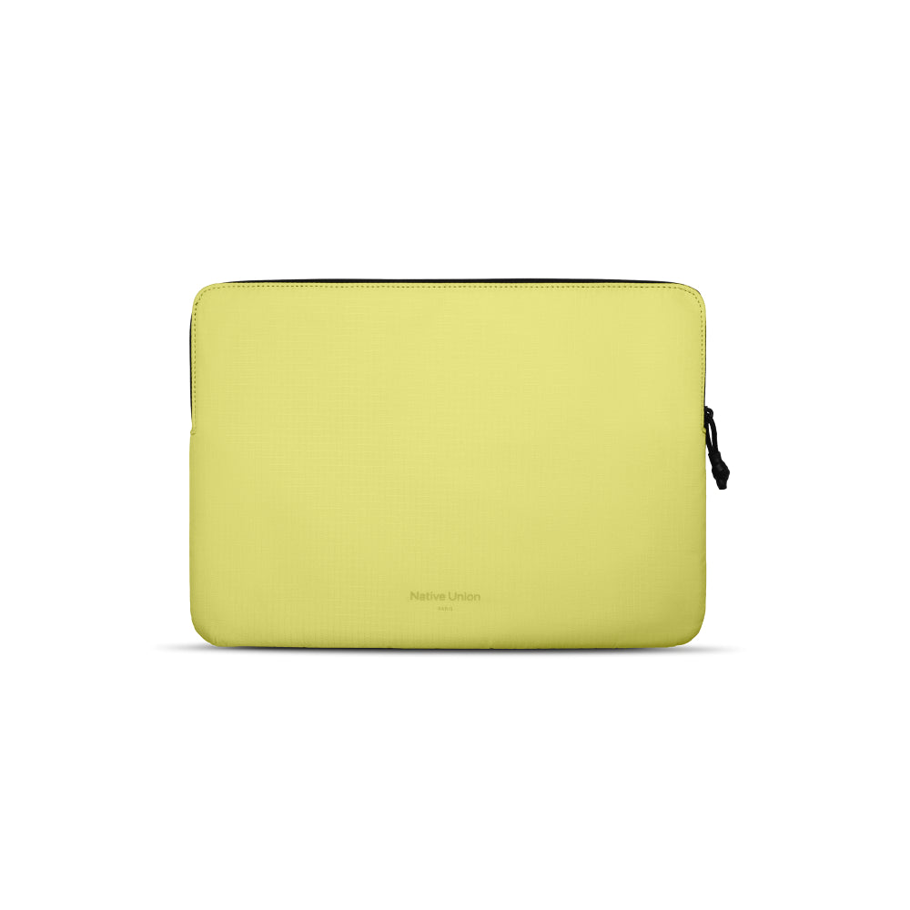 Native Union Neo Sleeve for MacBook Neo 13-inch, Recycled Ripstop Laptop Sleeve, Water-Resistant Fabric, 360° Foam-Padded Protection, Soft Interior Lining, Quick-Access Pocket, Lightweight Laptop Case, Lemon