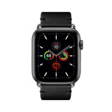 Native Union Classic Strap for Apple Watch 42/44mm – Genuine Italian Nappa Leather, Stainless Steel Hardware w/ Soft Nubuck Leather Backing, for Apple Watch SE/6/5/4/3/2/1 - Black