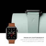 Native Union Classic Strap for Apple Watch 38/40mm – Genuine Italian Nappa Leather, Stainless Steel Hardware w/ Soft Nubuck Leather Backing, for Apple Watch SE/6/5/4/3/2/1 - Tan