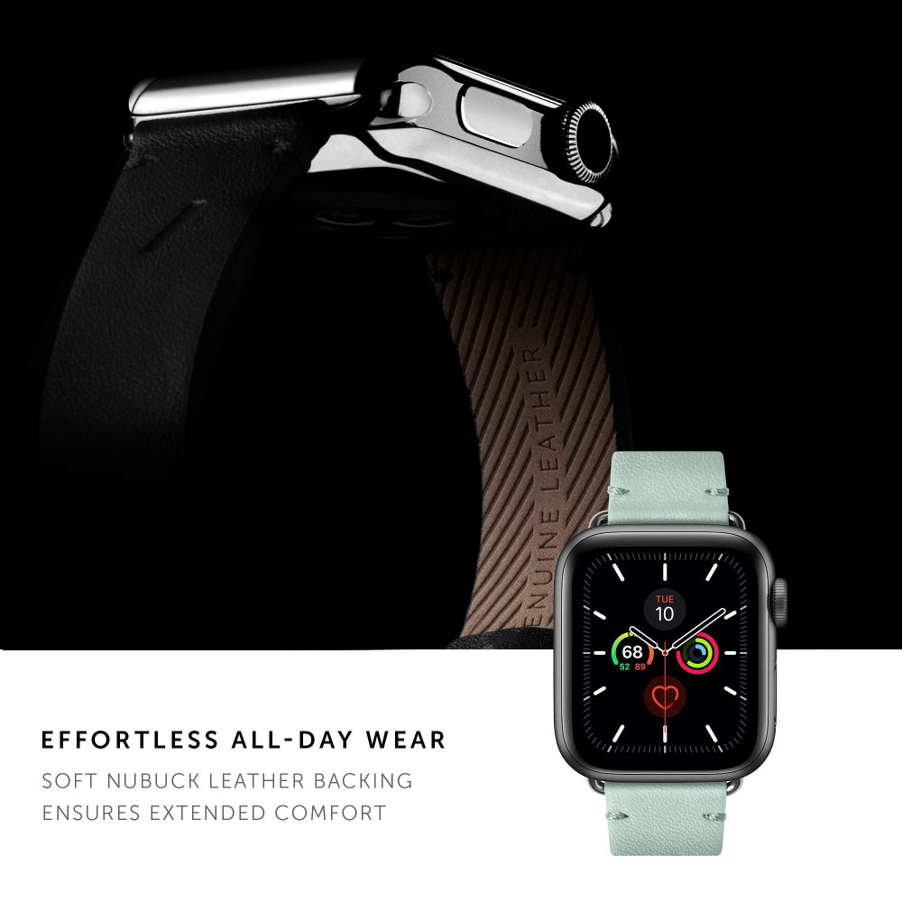 NATIVE UNION Classic Strap for Apple Watch Series 1-8 & SE 38/41mm Genuine Italian Nappa Leather - Sage