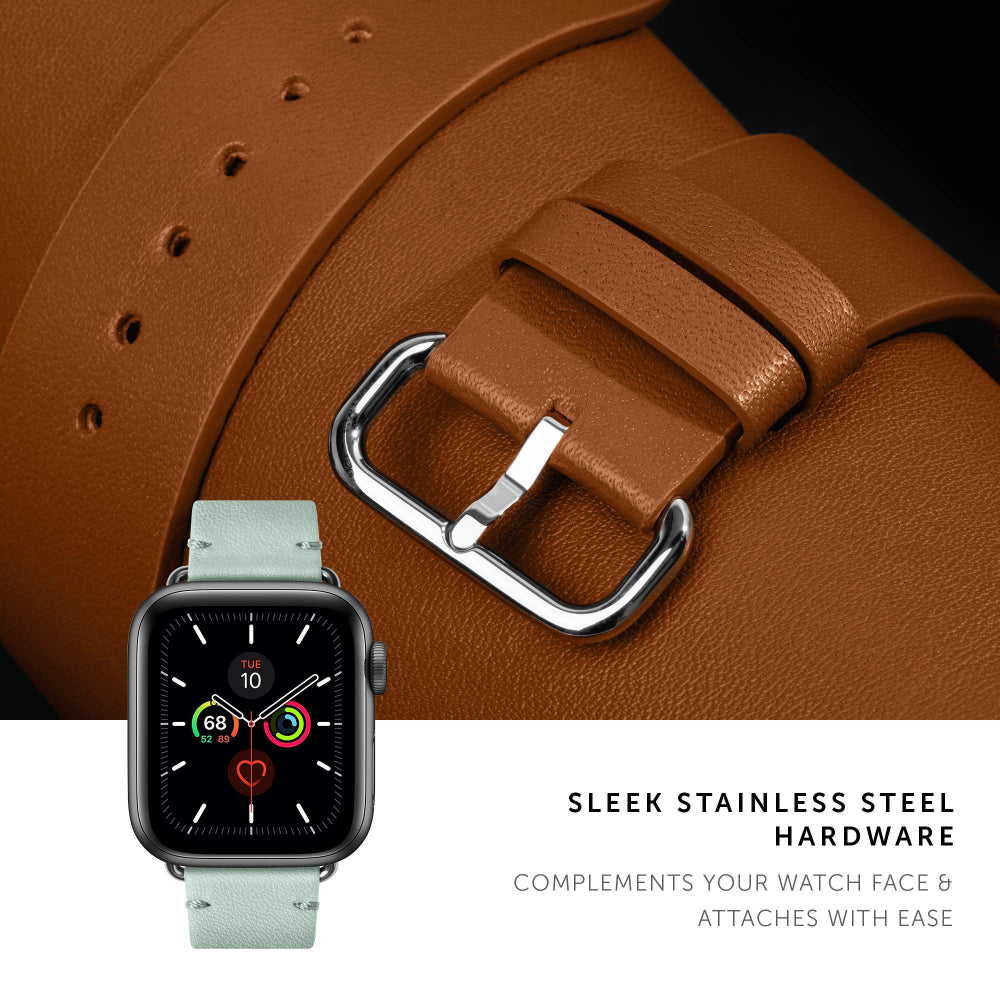 NATIVE UNION Classic Strap for Apple Watch Series 1-8 & SE 38/41mm Genuine Italian Nappa Leather - Sage