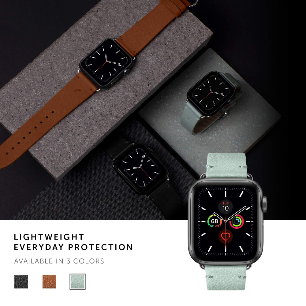 NATIVE UNION Classic Strap for Apple Watch Series 1-8 & SE 38/41mm Genuine Italian Nappa Leather - Sage