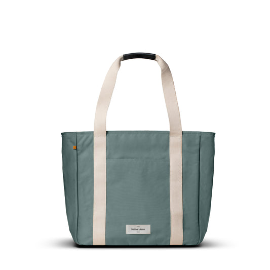 Native Union W.F.A. Tote Bag Pro 16L| Carry-All Tote Bag, LightWeight Spacious w/ Interior Pockets, Made from Recycled Materials, Padded Laptop Sleeve for 16" Laptop, Water Resistant - Green
