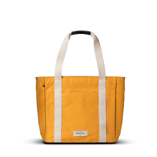 Native Union W.F.A. Tote Bag Pro 16L| Carry-All Tote Bag, LightWeight Spacious w/ Interior Pockets, Made from Recycled Materials, Padded Laptop Sleeve for 16" Laptop, Water Resistant - Kraft