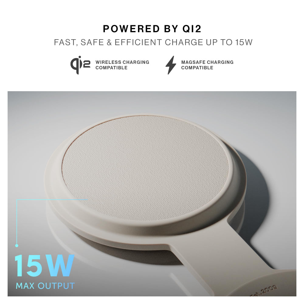 Native Union Voyage 2-In-1 Wireless Charger Sandstone | Qi2 Magnetic Wireless Charger for iPhone, AirPods and Apple Watch Compatible Devices, Foldable Travel Charging Station, Sandstone