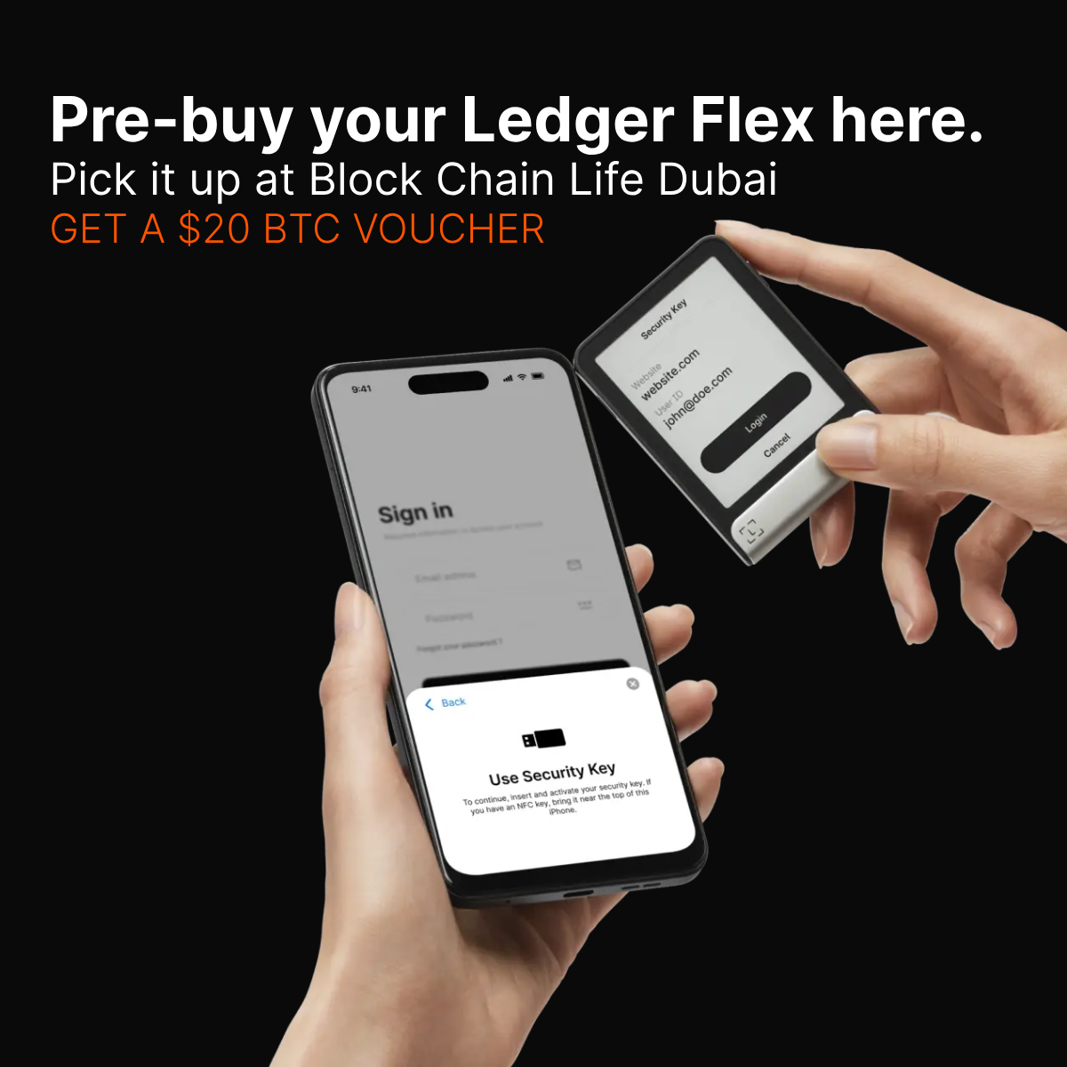 LEDGER Flex Crypto Wallet Touchscreen