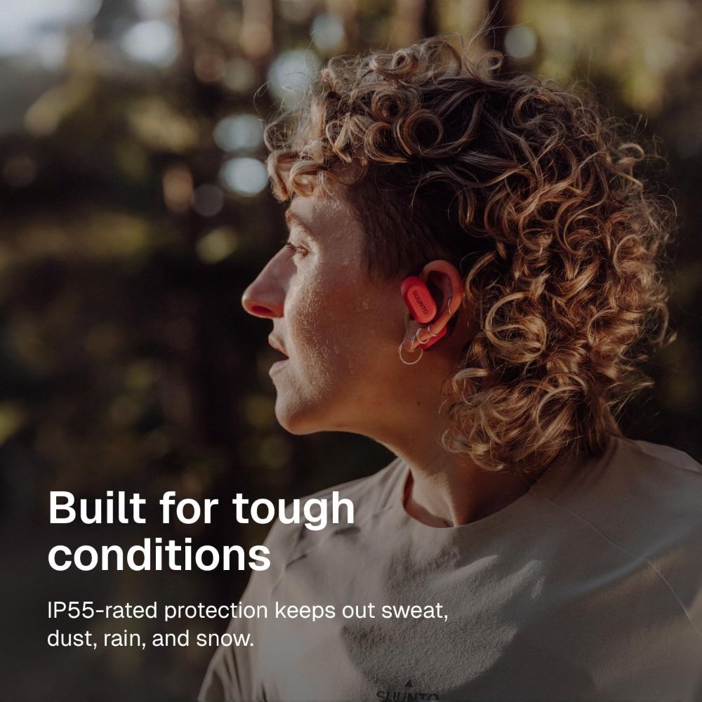 SUUNTO Spark Open-Ear Sport Headphones, Bluetooth Wireless Earbuds, Open-Ear Design, Sports & Workout Headphones, Lightweight Outdoor Earphones, Comfortable Fit, Black