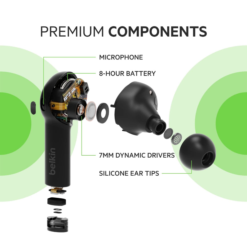 [OPEN BOX] BELKIN SoundForm Pro True Wireless Earbuds - Black