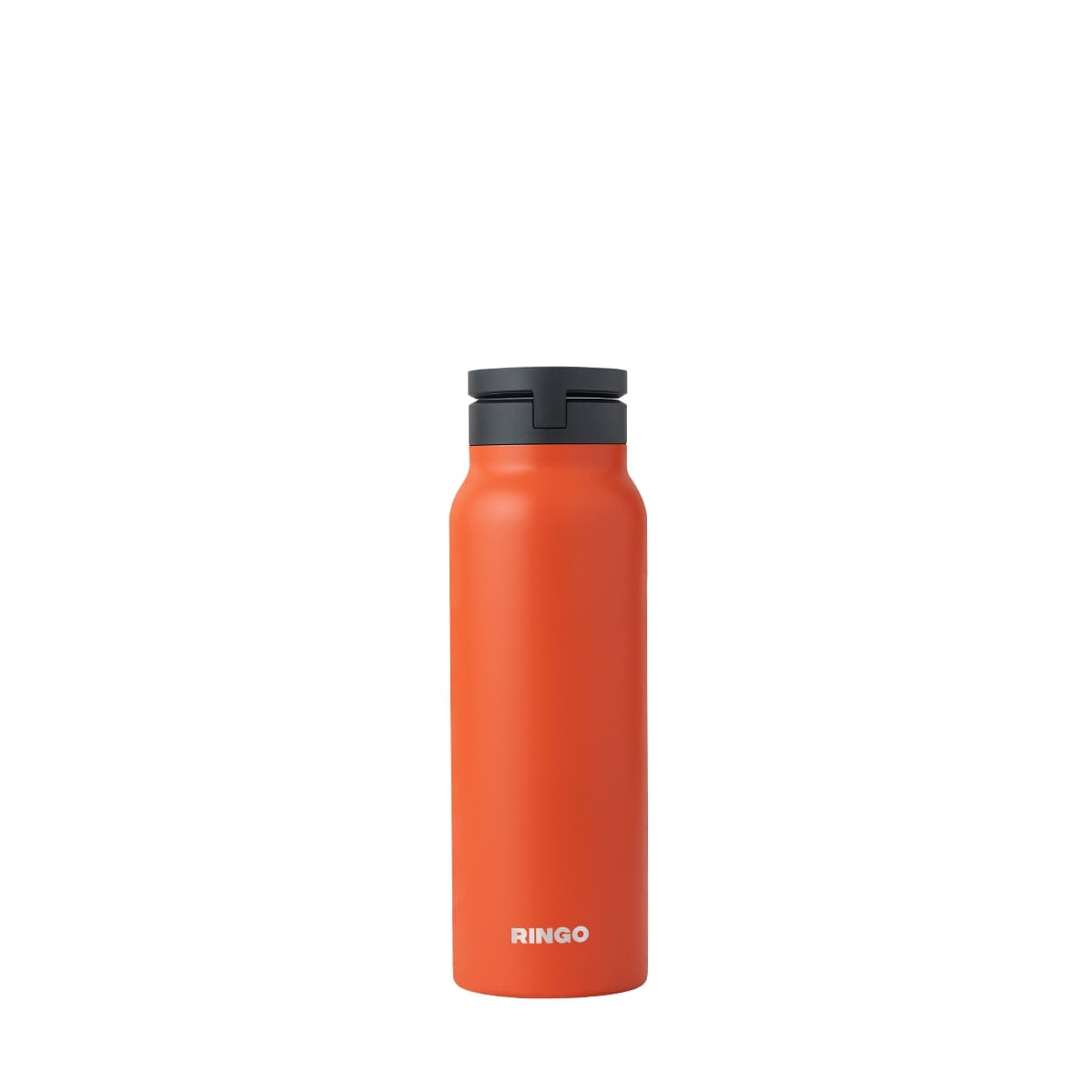 RINGO Water Bottle + Free Magnetic Booster Ring| Stainless Steel Hydration Bottle w/ Integrated MagSafe Phone Mount, 12Hrs Hot/24Hrs Cold, BPA-Free , Works w/ All Devices Android & iOS - Orange 24Oz
