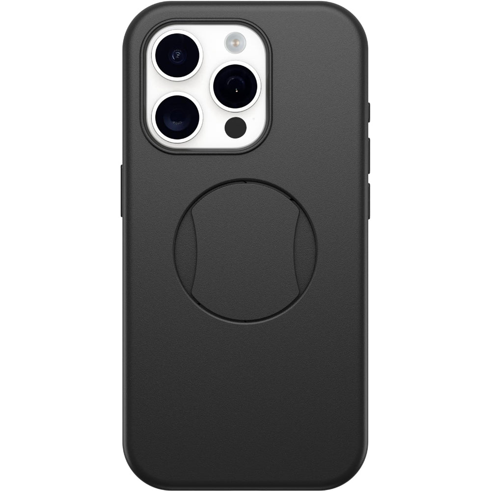 غطاء حماية OTTERBOX لهاتف iPhone 15 Pro بتقنية OtterGrip Symmetry - أسود